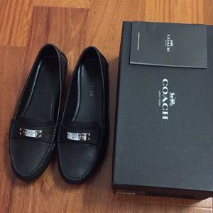 Coach Frederica black leather loafers